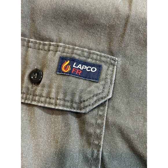 LAPCO FR Button-Down Shirt Men XL Long-Sleeve Workwear Monogram - Picture 5 of 8